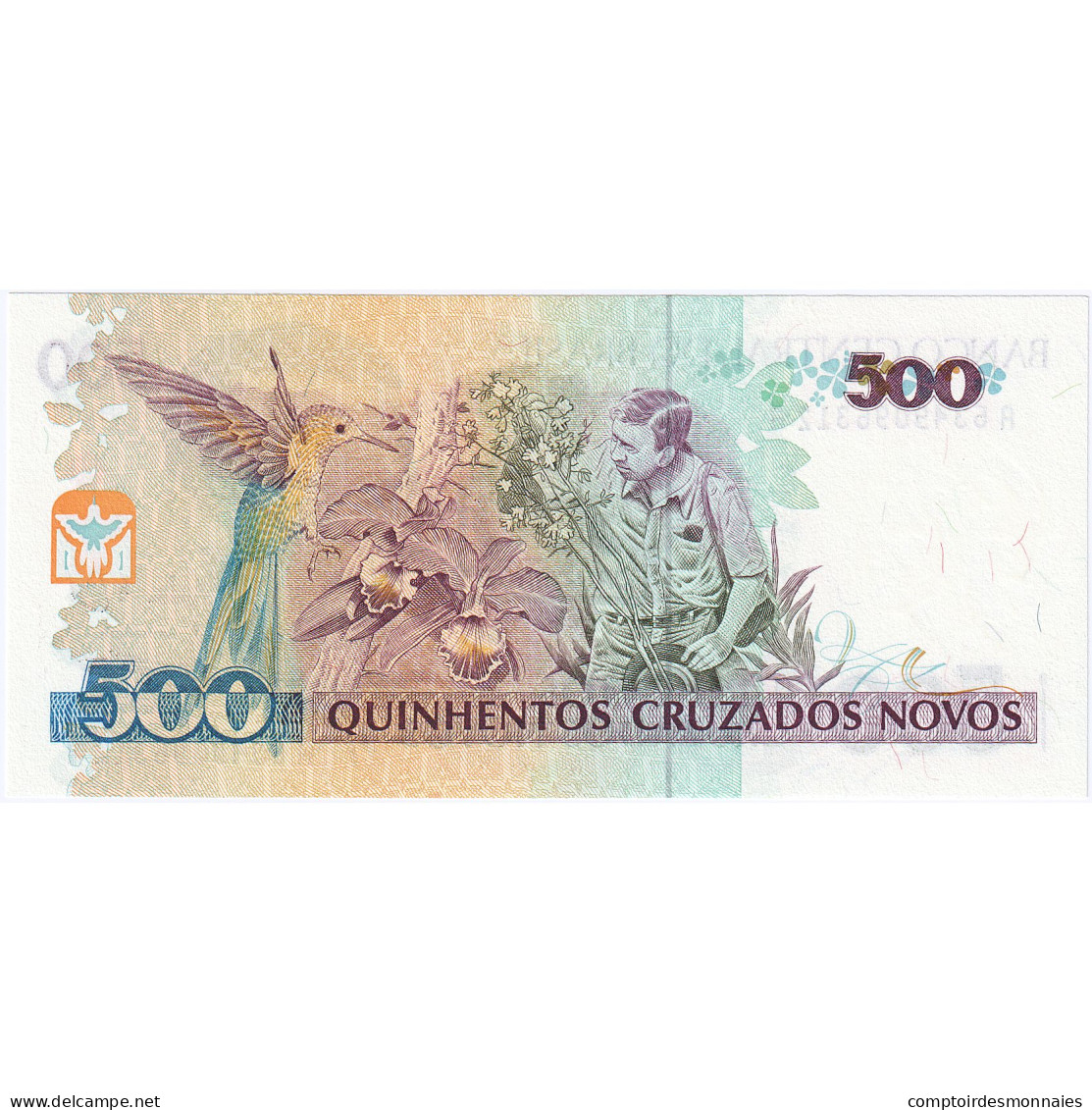Billet, Brésil, 500 Cruzeiros On 500 Cruzados Novos, Undated (1990), KM:226b - Brésil