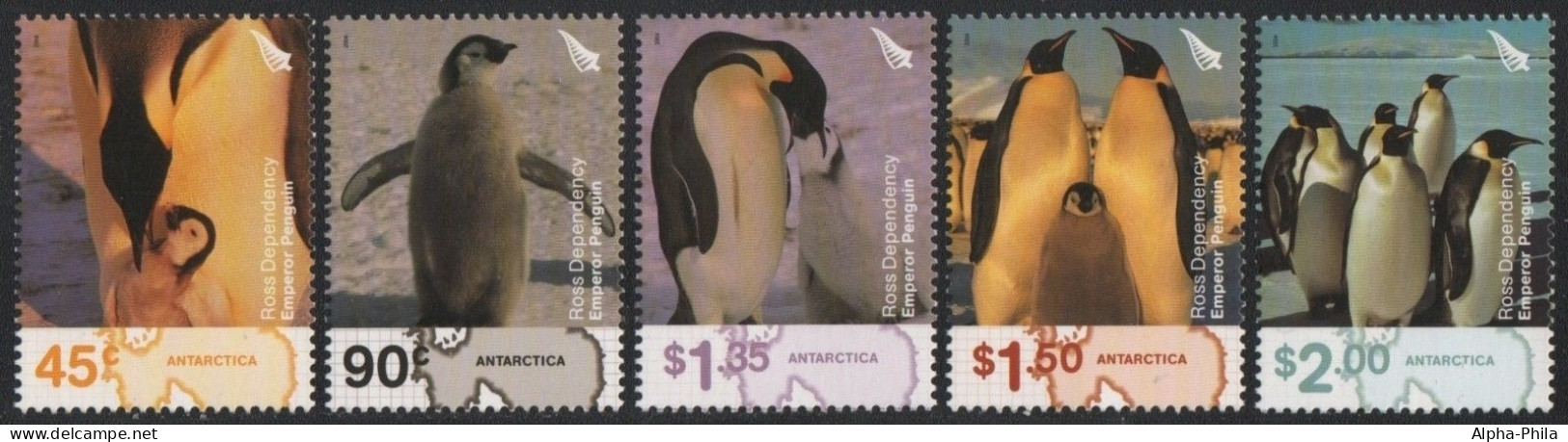 Ross-Gebiet 2004 - Mi-Nr. 89-93 ** - MNH - Pinguine / Penguins - Ongebruikt