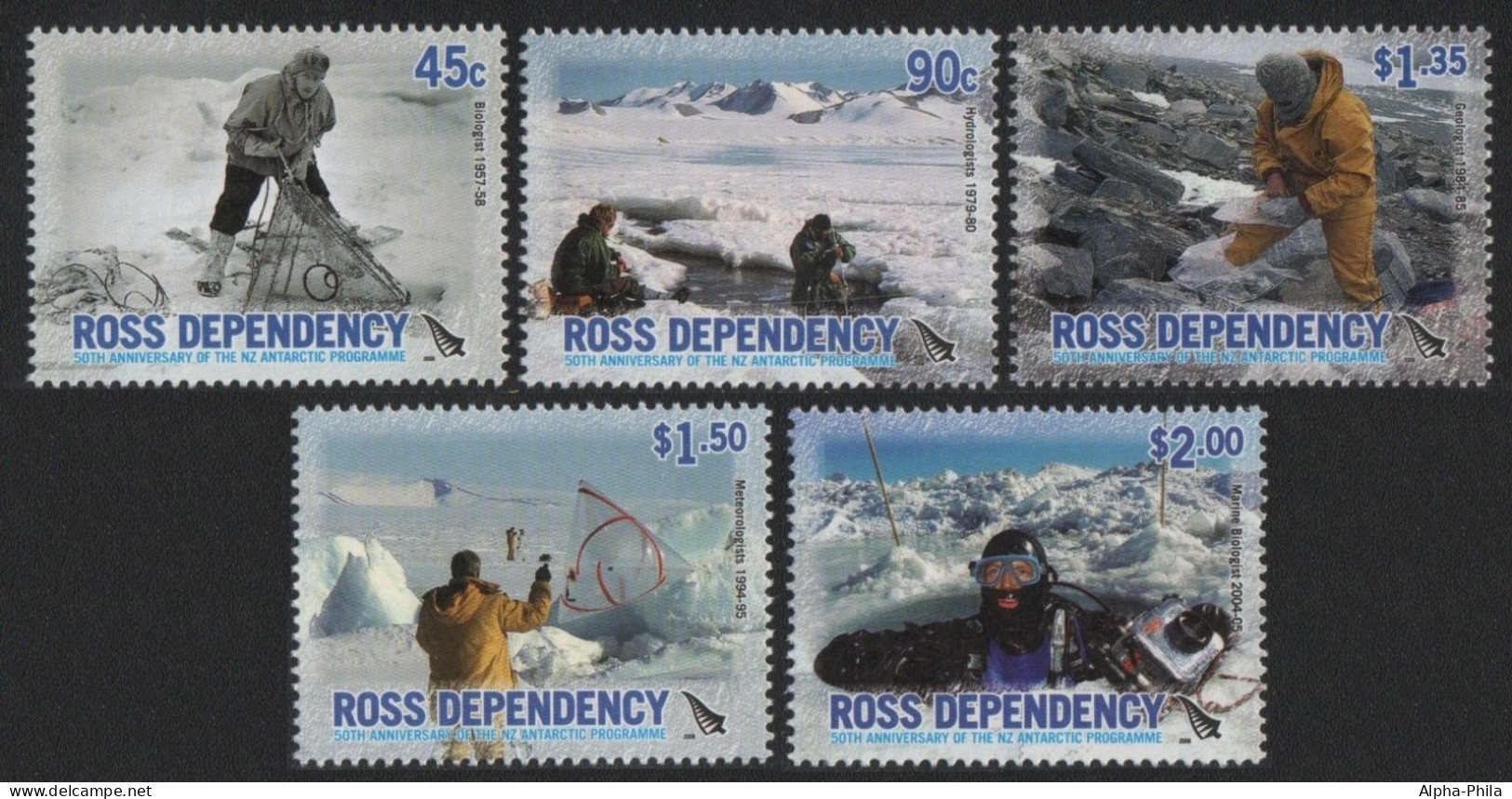 Ross-Gebiet 2006 - Mi-Nr. 99-103 ** - MNH - Antarktisprogramm - Unused Stamps