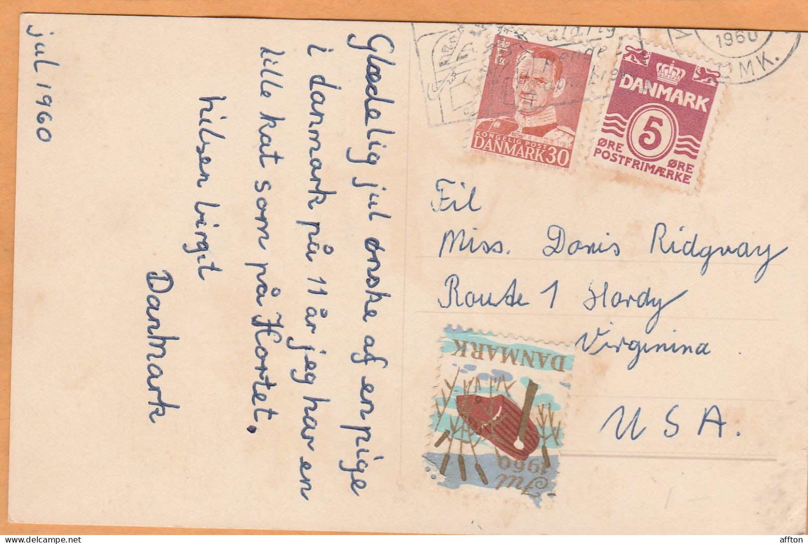 Denmark Old Postcard Mailed - Brieven En Documenten