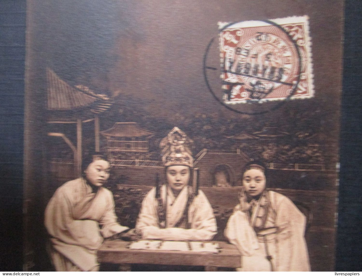 Chine Shanghai Three Celebrated Actresses  Cpa Timbrée China Imperial Post - Chine