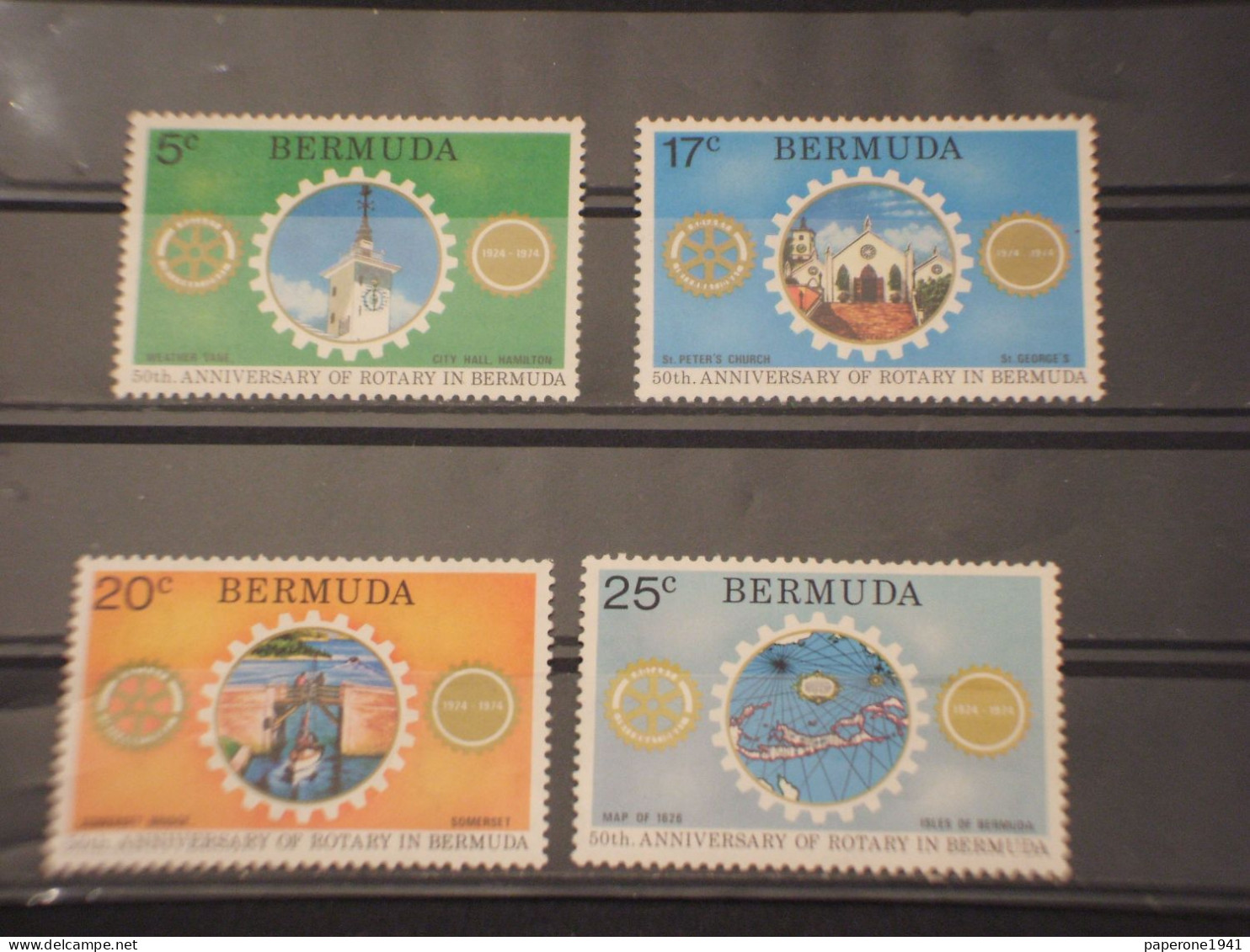BERMUDA - 1974 ROTARY 4 VALORI - NUOVO(++) - Bermuda