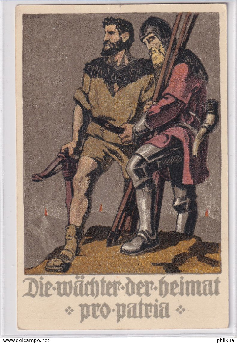 Schweiz 1910 - Bundesfeier Postkarte - Die Väter Der Heimat Pro Patria - Andere & Zonder Classificatie