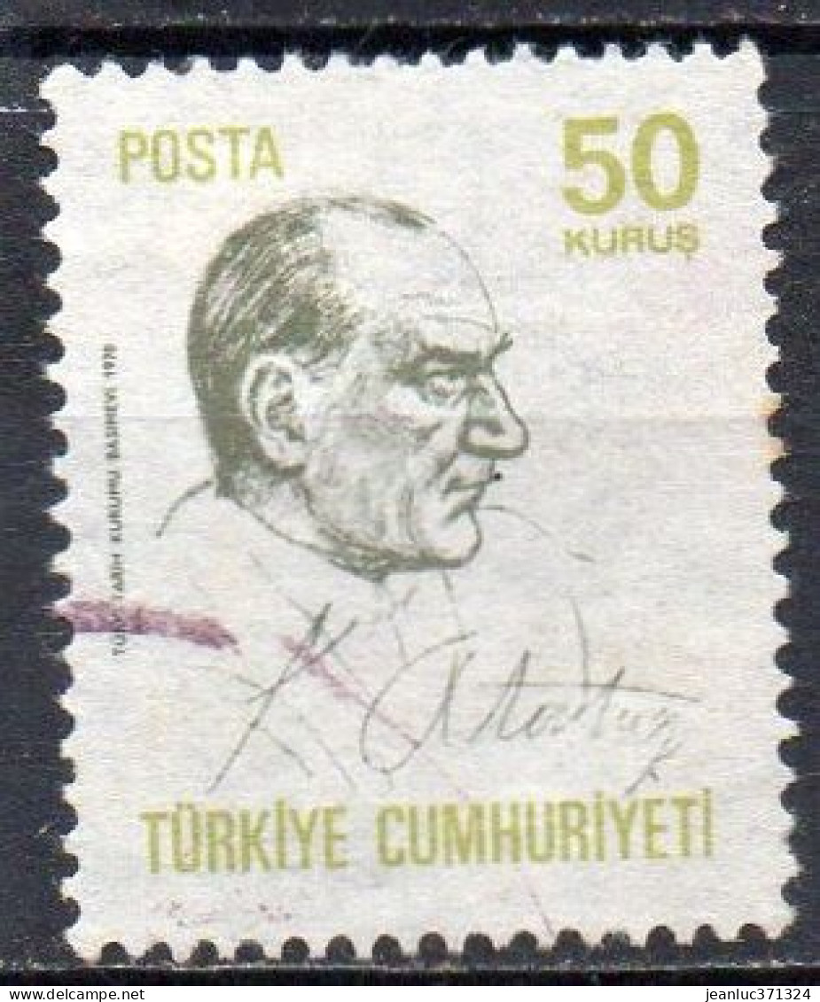 TURQUIE N° 1937 O Y&T 1970 Mustapha Kemal Atatürk - Gebruikt