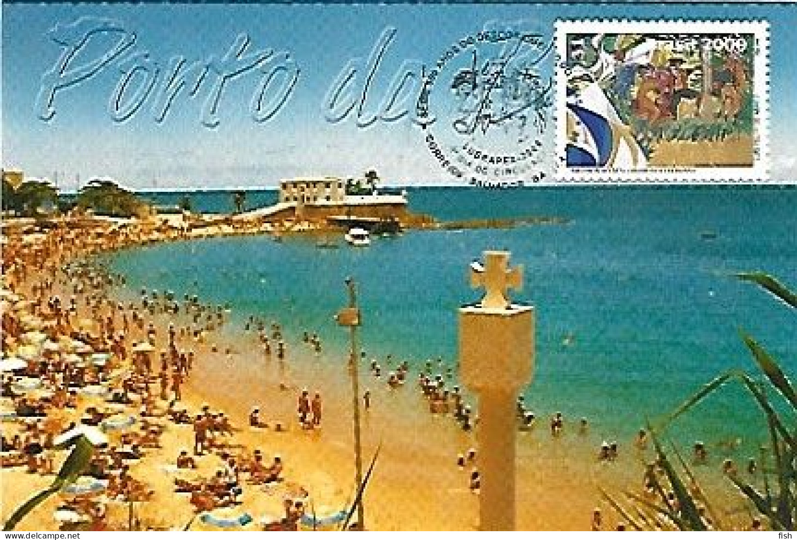 Brazil & Maximum,  Salvador Da Baia, Terra Da Felicidade, Praia Do Porto Da Barra, LUBRAPEX, Salvador Da Baia 2000 (686) - Maximum Cards