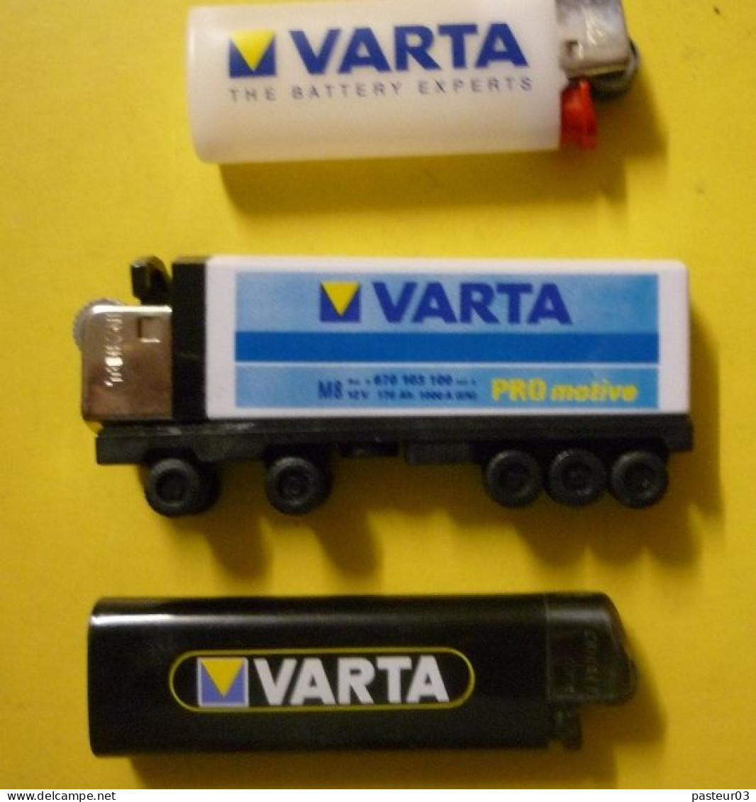 Briquet Marque VARTA Batteries 3 Briquets Dont Un Forme Camion - Sonstige & Ohne Zuordnung