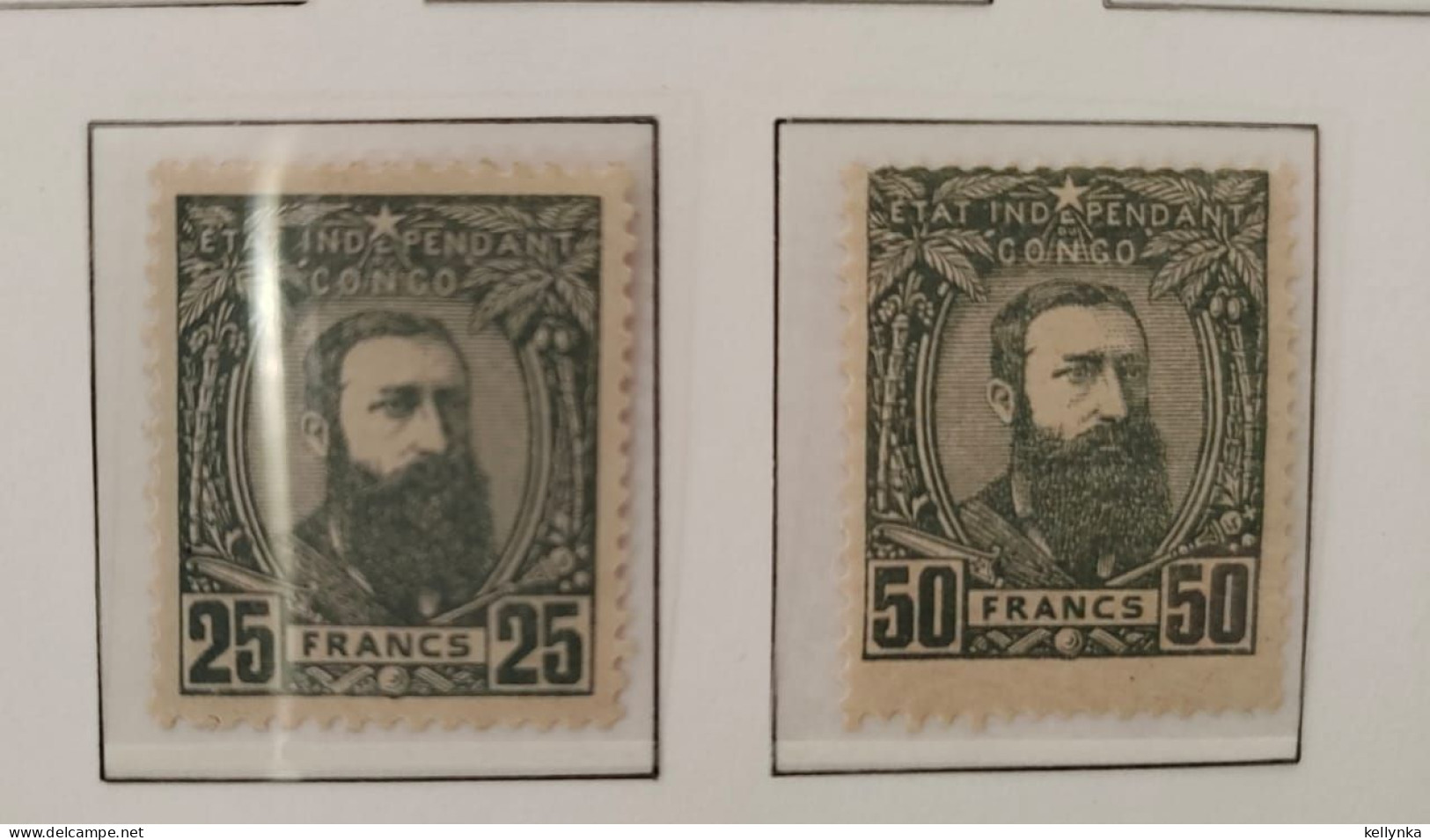 Congo Belge - 13A/13B - Leopold II - Non Emis - 1886 - MH - 1884-1894