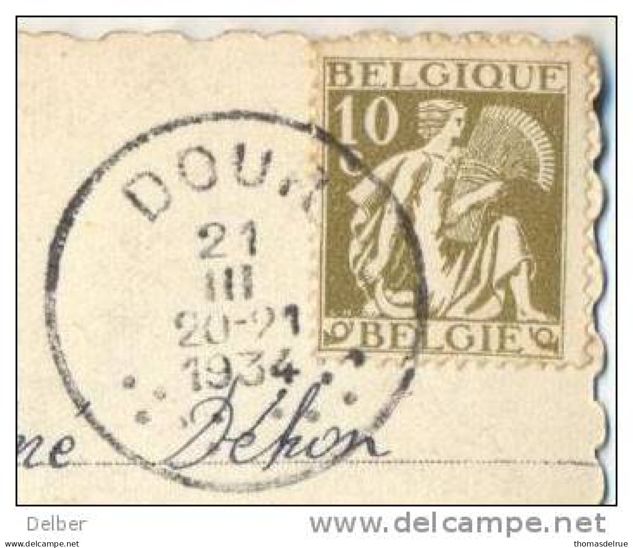 _G338:Fatasiekaart Verstuurd Met N°337:  DOUR ..> Verstuurd  Naar: Dour - 1932 Cérès Et Mercure
