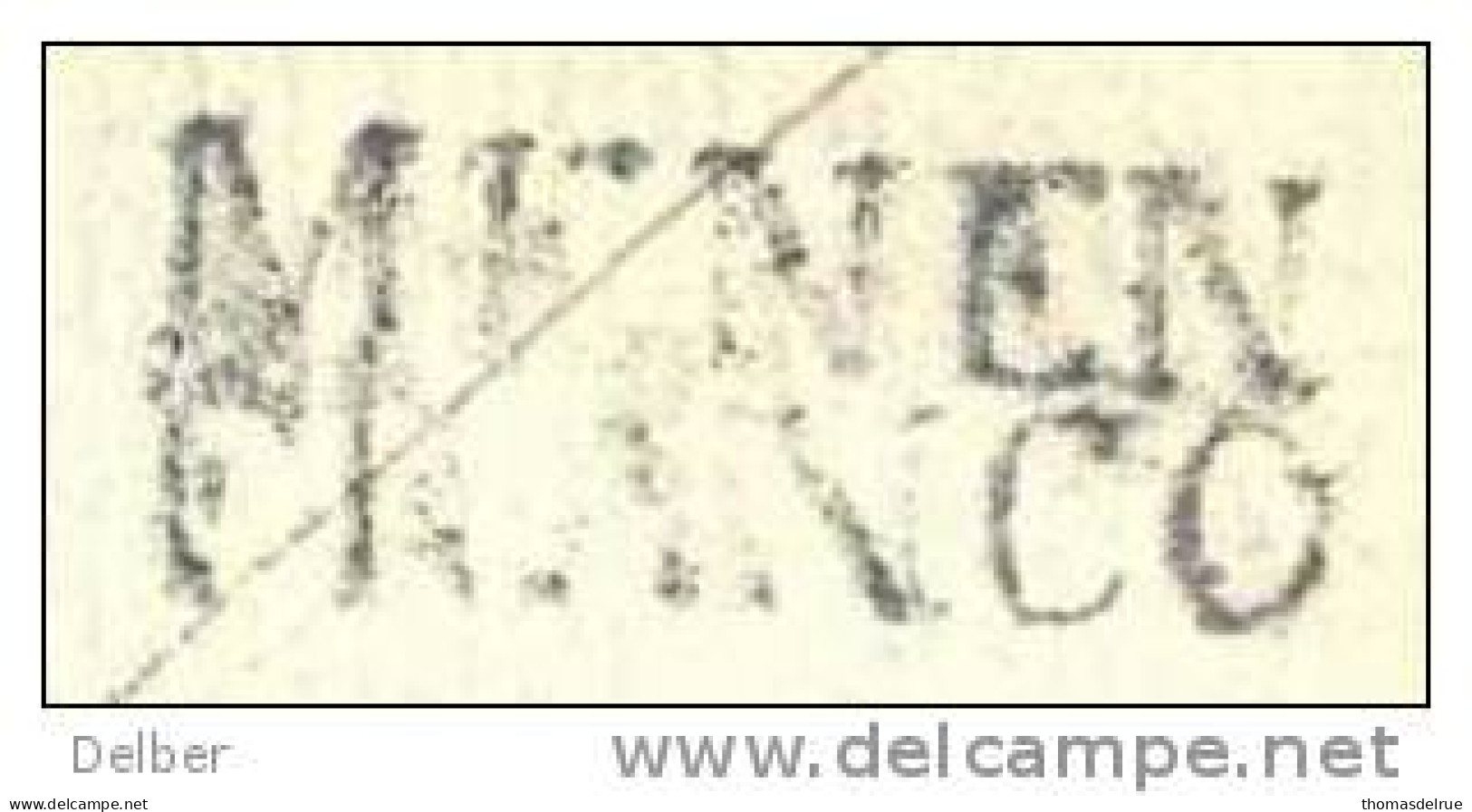 _Cn954: MENEN / FRANCO (= Type 10) > Jemappes. ...+ Binnen: Stempel REGENCE DE MENIN  23 Décembre 1822 - 1815-1830 (Dutch Period)