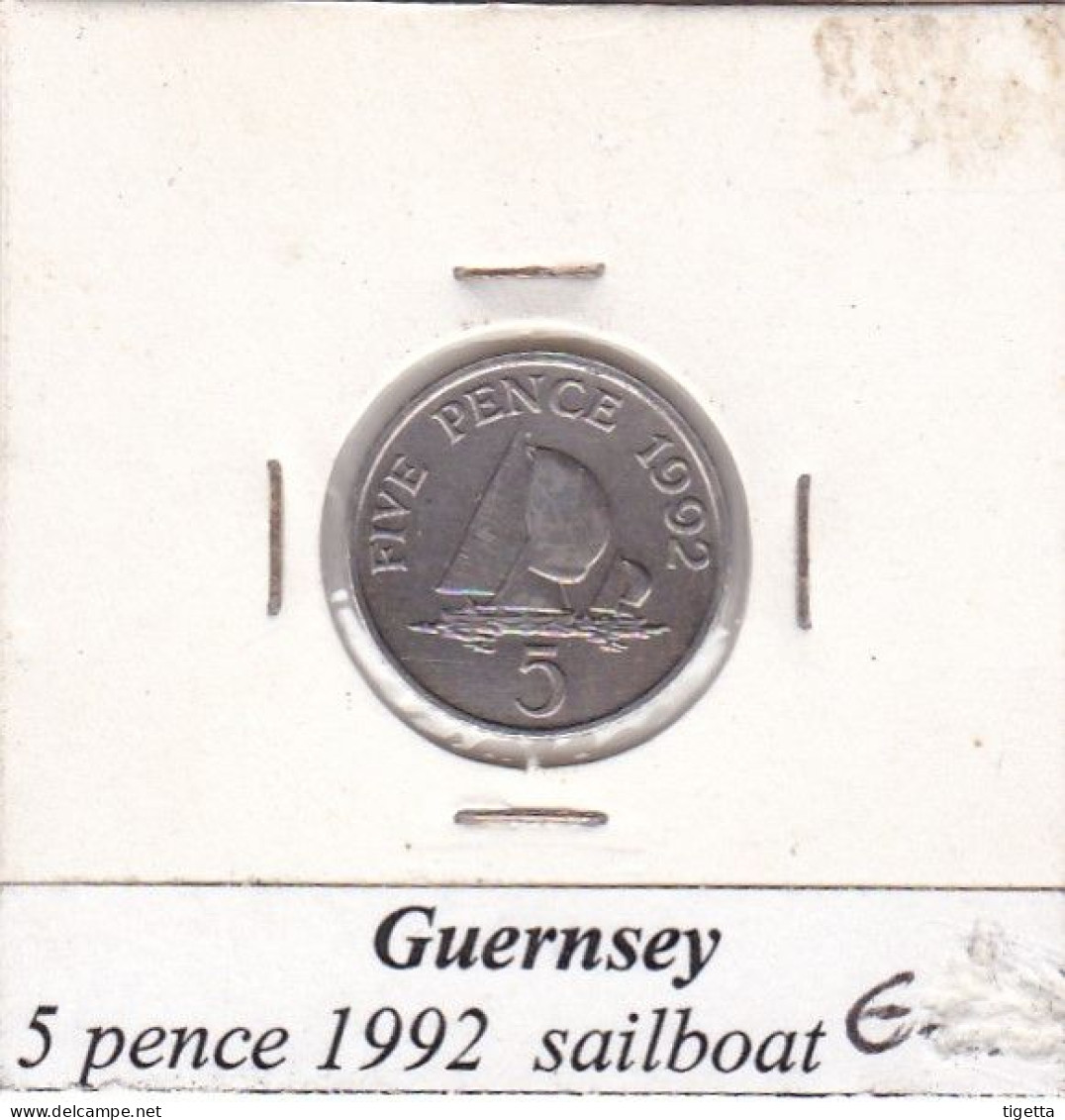 GUERNESEY 5 PENCE  ANNO 1992 COME DA FOTO - Guernesey