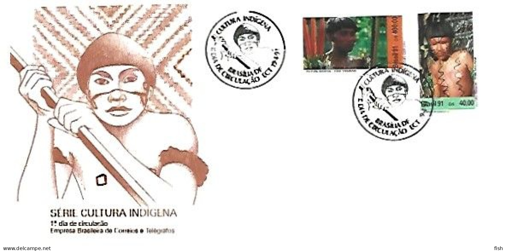 Brazil & FDC Ndigenous Culture, Yanomami Tribe, Brasília 1991 (6868) - Indios Americanas