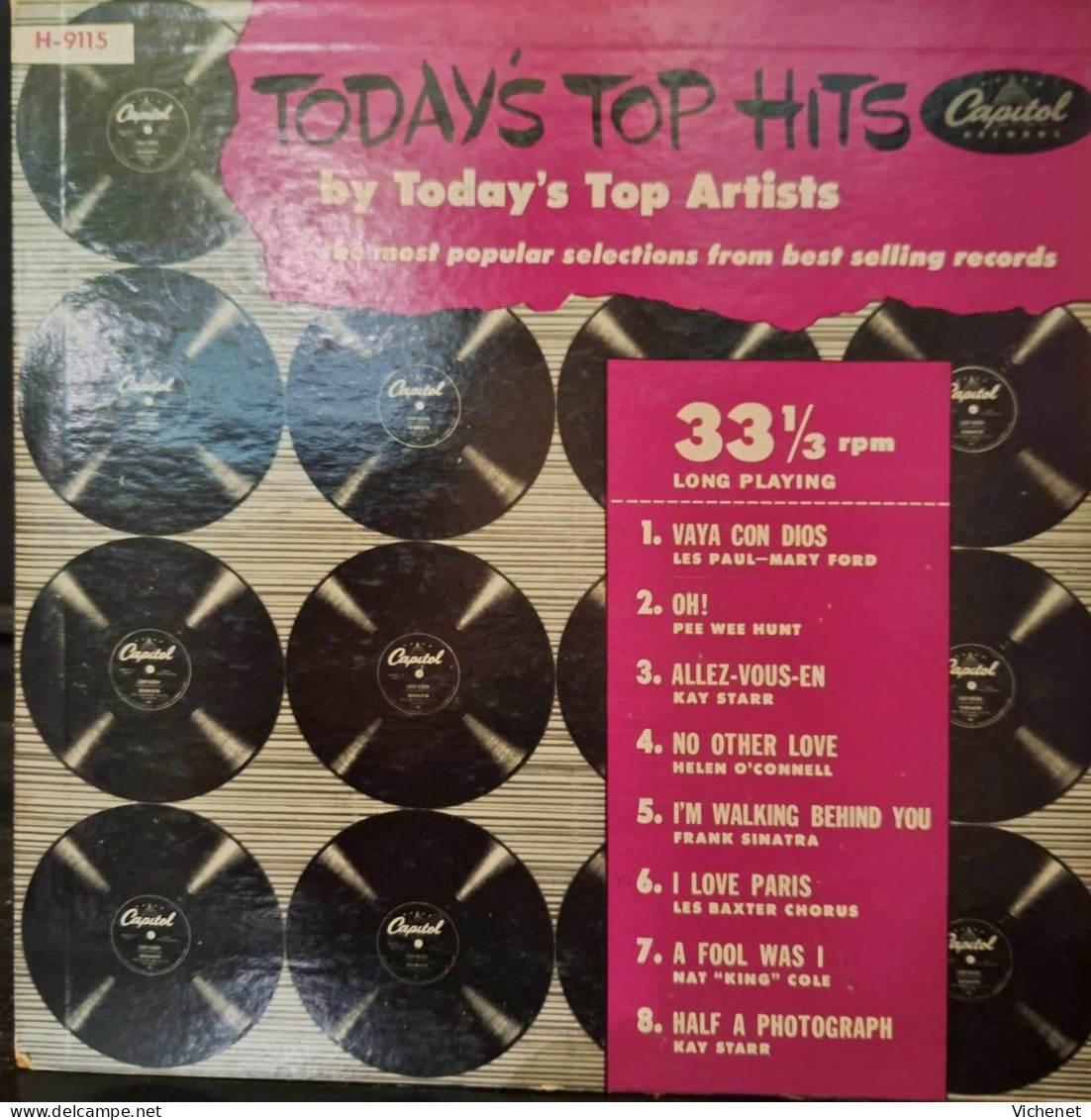 Various ‎– Today's Top Hits By Today's Top Artists - 1953 – 25 Cms - Formatos Especiales