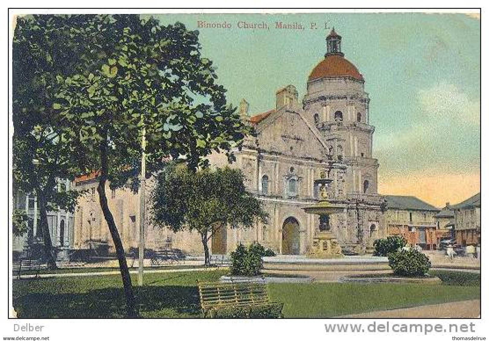 _ac996:BINONDO Church, MANILA, P.I. Verstuurd 2 CENTAVOS > NEWPORT Usa - Philippines