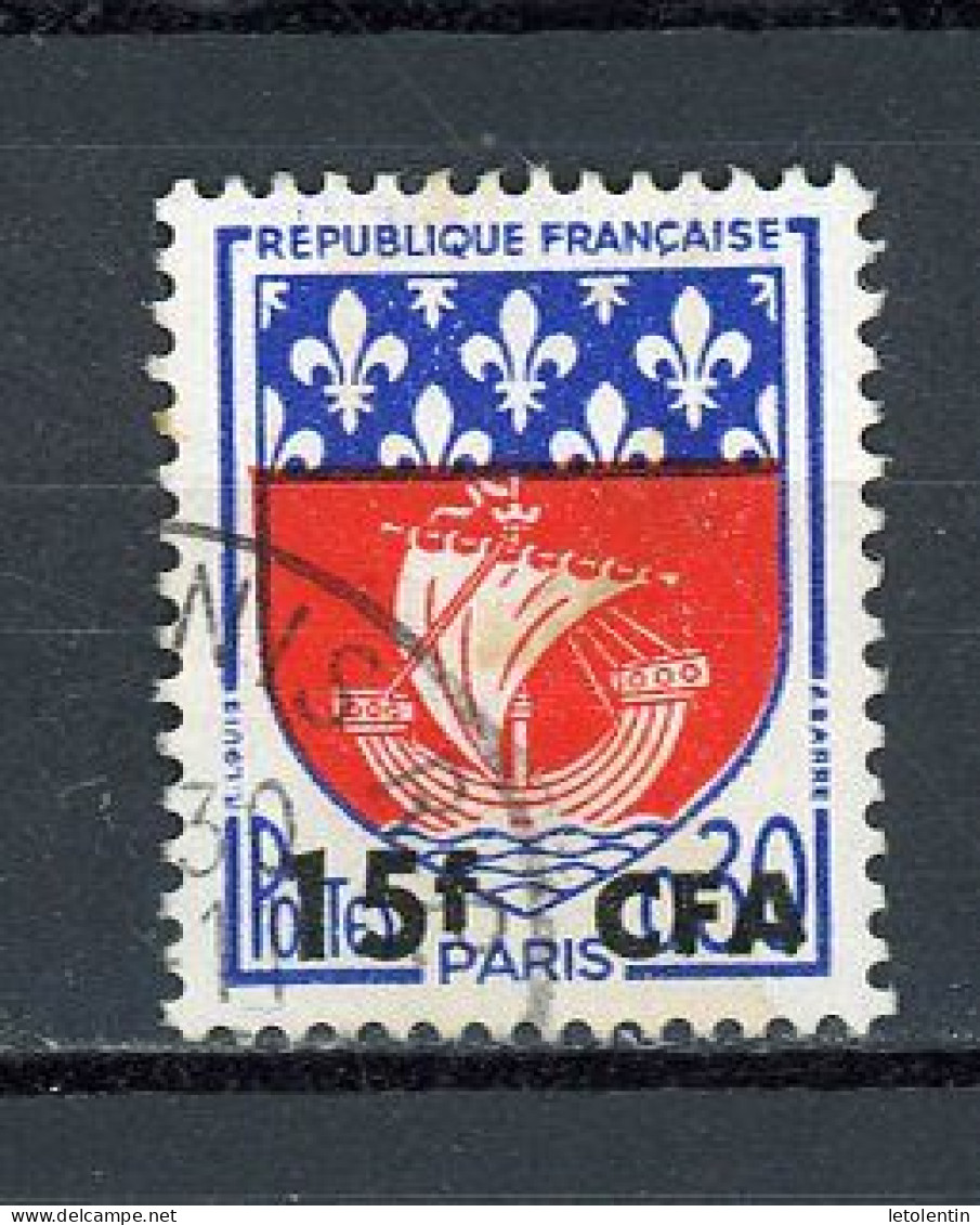 FRANCE SURCHARGÉ CFA - BLASON - N° Yvert 350A Obli. - Oblitérés