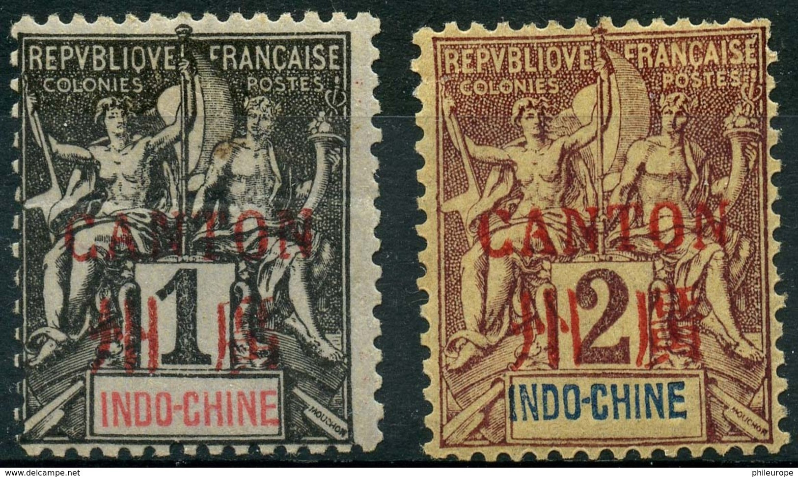 Canton (1901) N 1 à 2 * (charniere) - Altri & Non Classificati