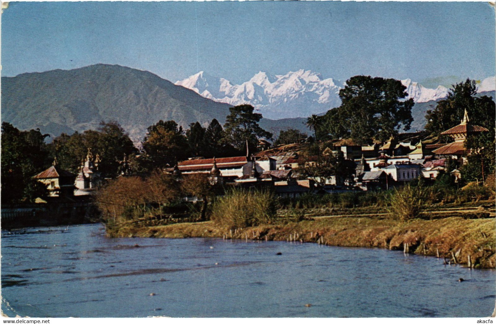 CPM Kathmandu Pasupathinath Temple And Ganesh Himal Mountains NEPAL (1182500) - Nepal