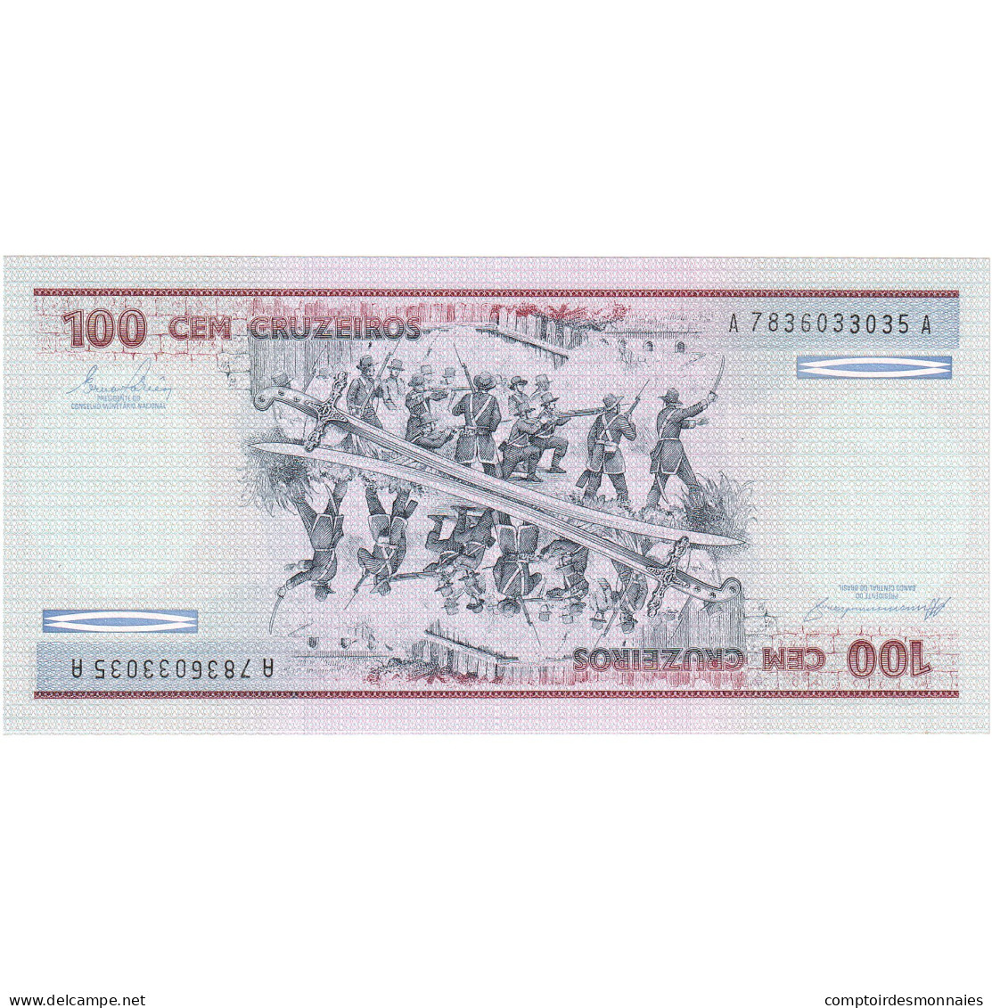 Billet, Brésil, 100 Cruzeiros, Undated (1981-84), KM:198a, NEUF - Brésil