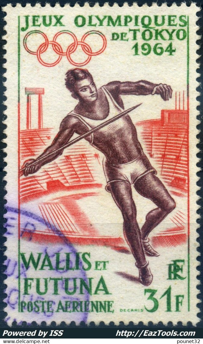 WALLIS ET FUTUNA : POSTE AERIENNE JO TOKYO N° 21 AVEC CACHET DU PREMIER JOUR - Used Stamps