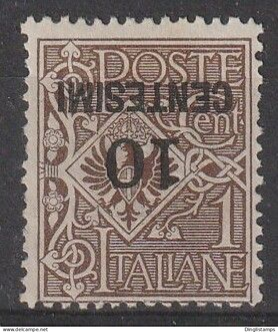 ITALY - 1923 Variety 10c On 1c Inverted Overprint - Ongebruikt