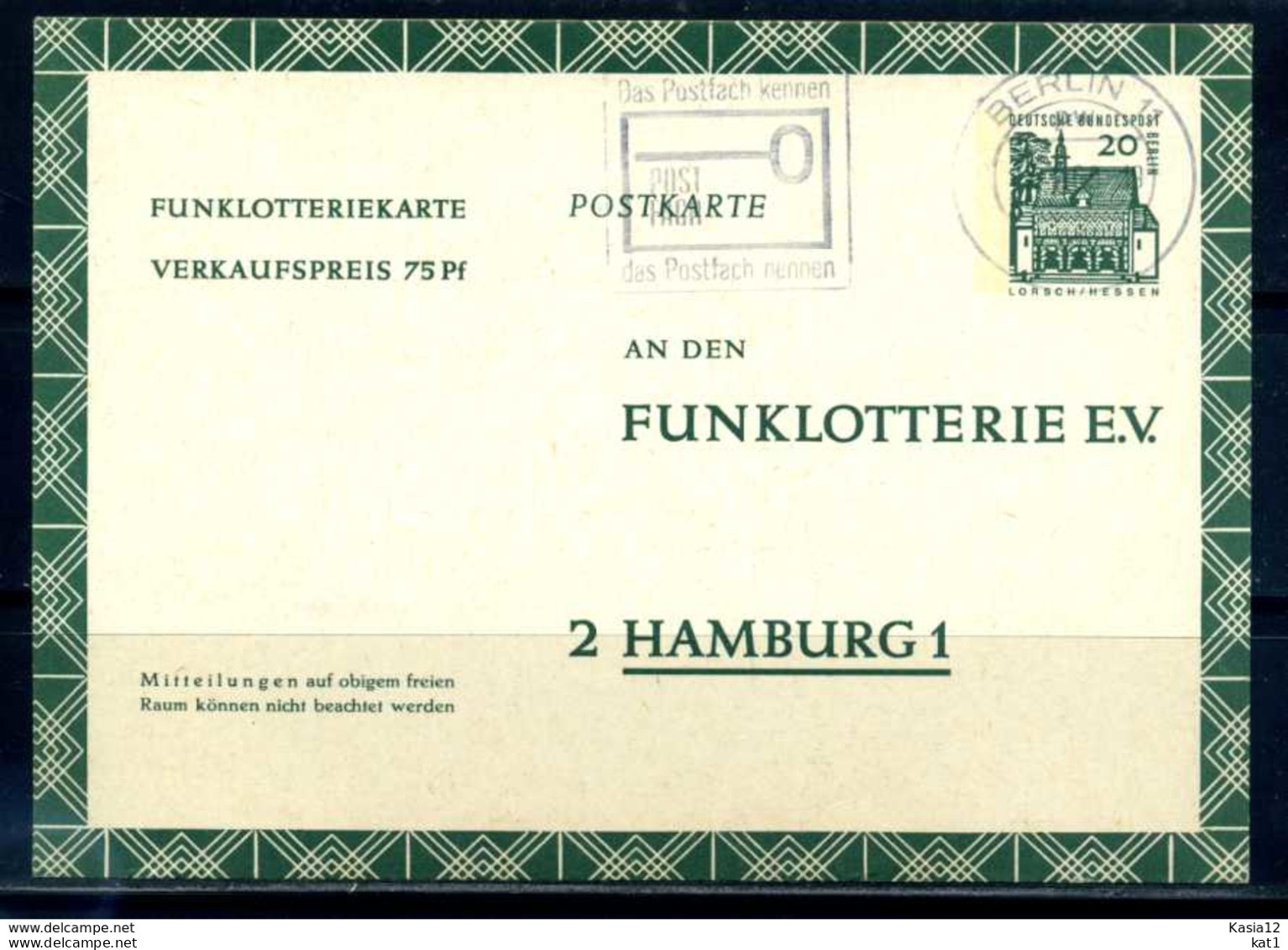 G172)Berlin GA FP 8 Gelaufen, Schwarze Nummer - Postcards - Used