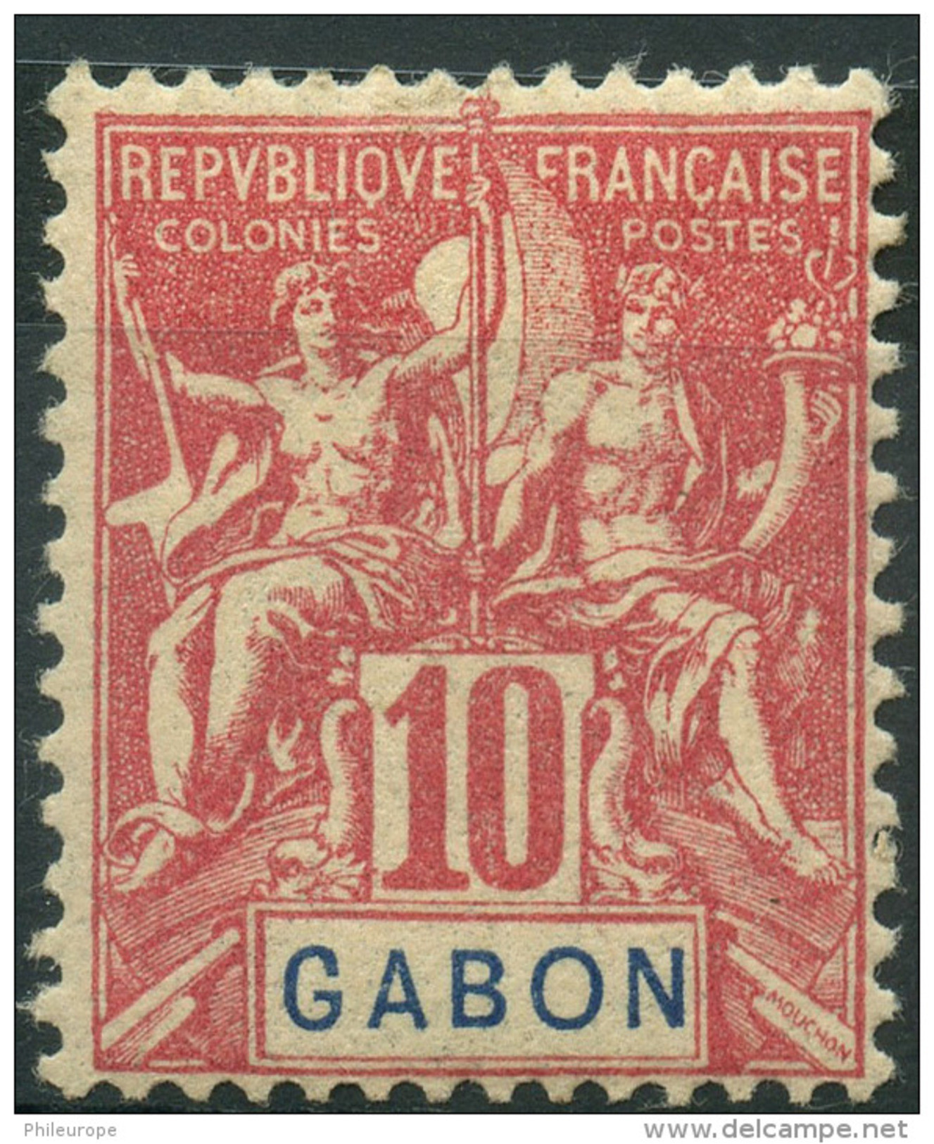 Gabon (1904) N 20 * (charniere) - Other & Unclassified