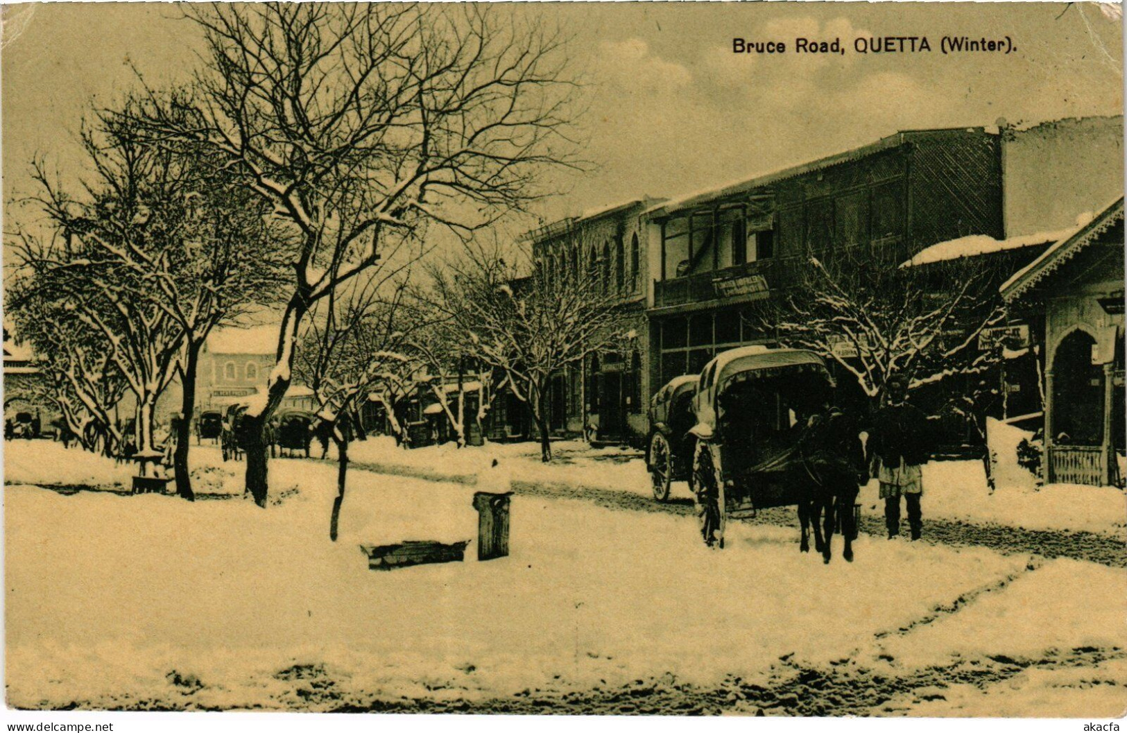 PC PAKISTAN QUETTA BRUCE ROAD IN WINTER (a50185) - Pakistán