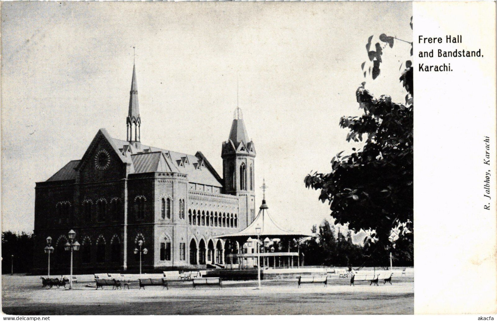 PC PAKISTAN KARACHI FRERE HALL AND BANDSTAND (a50193) - Pakistán