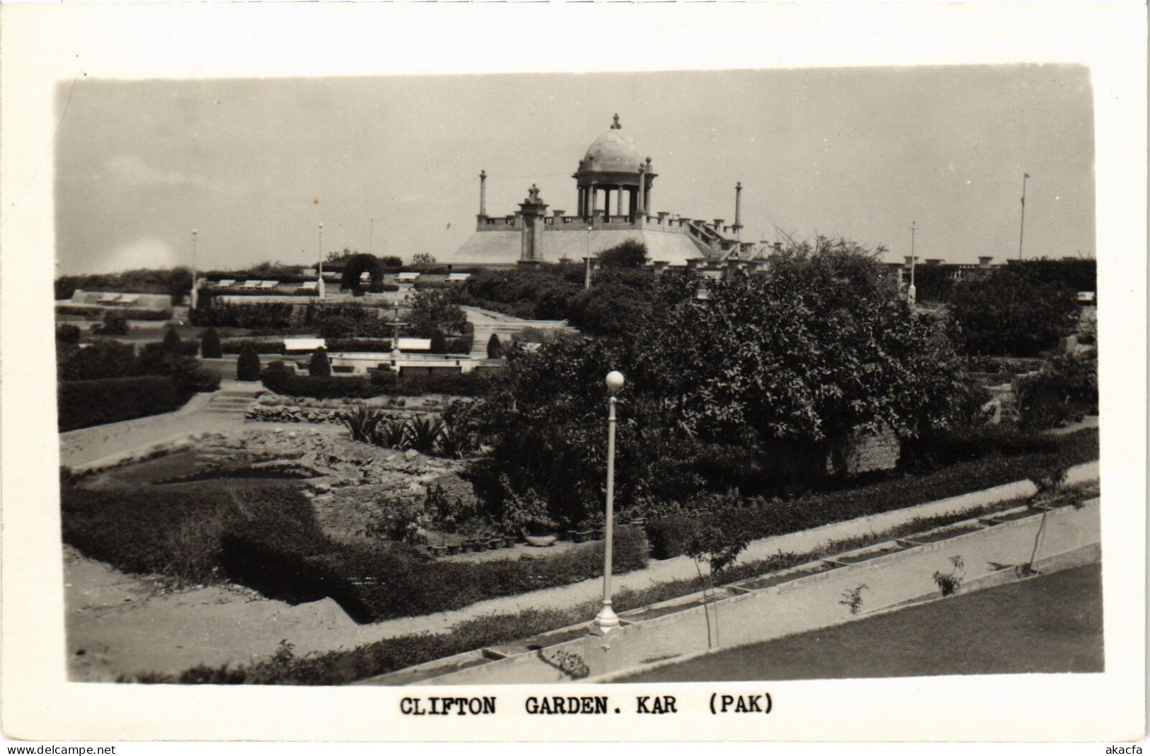 PC PAKISTAN KARACHI CLIFTON GARDEN REAL PHOTO POSTCARD (a50199) - Pakistán