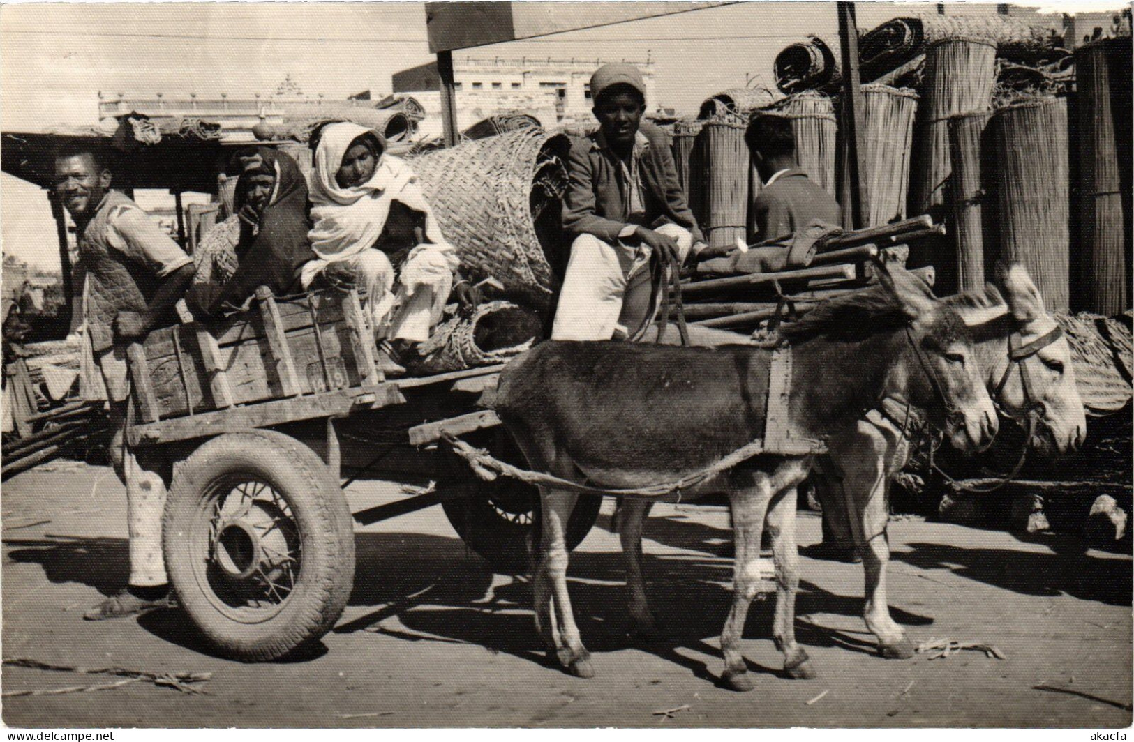 PC PAKISTAN KARACHI DONKEY CART REAL PHOTO POSTCARD (a50204) - Pakistan