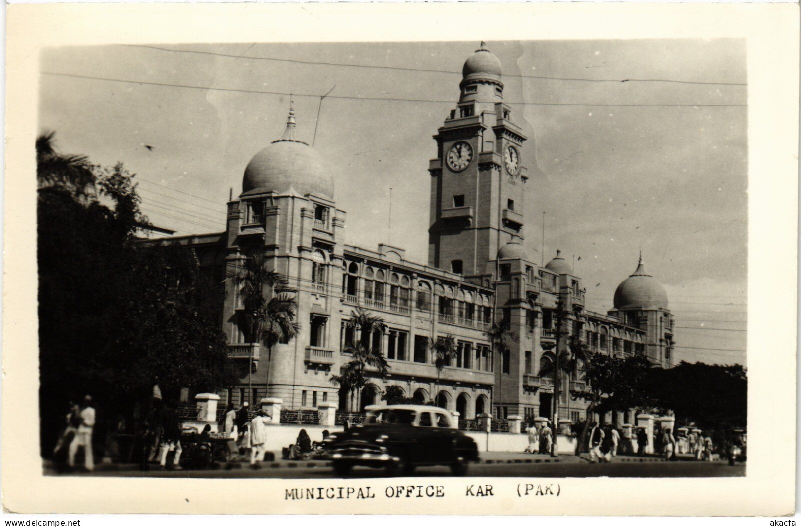 PC PAKISTAN KARACHI MUNICIPAL OFFICE REAL PHOTO POSTCARD (a50208) - Pakistán