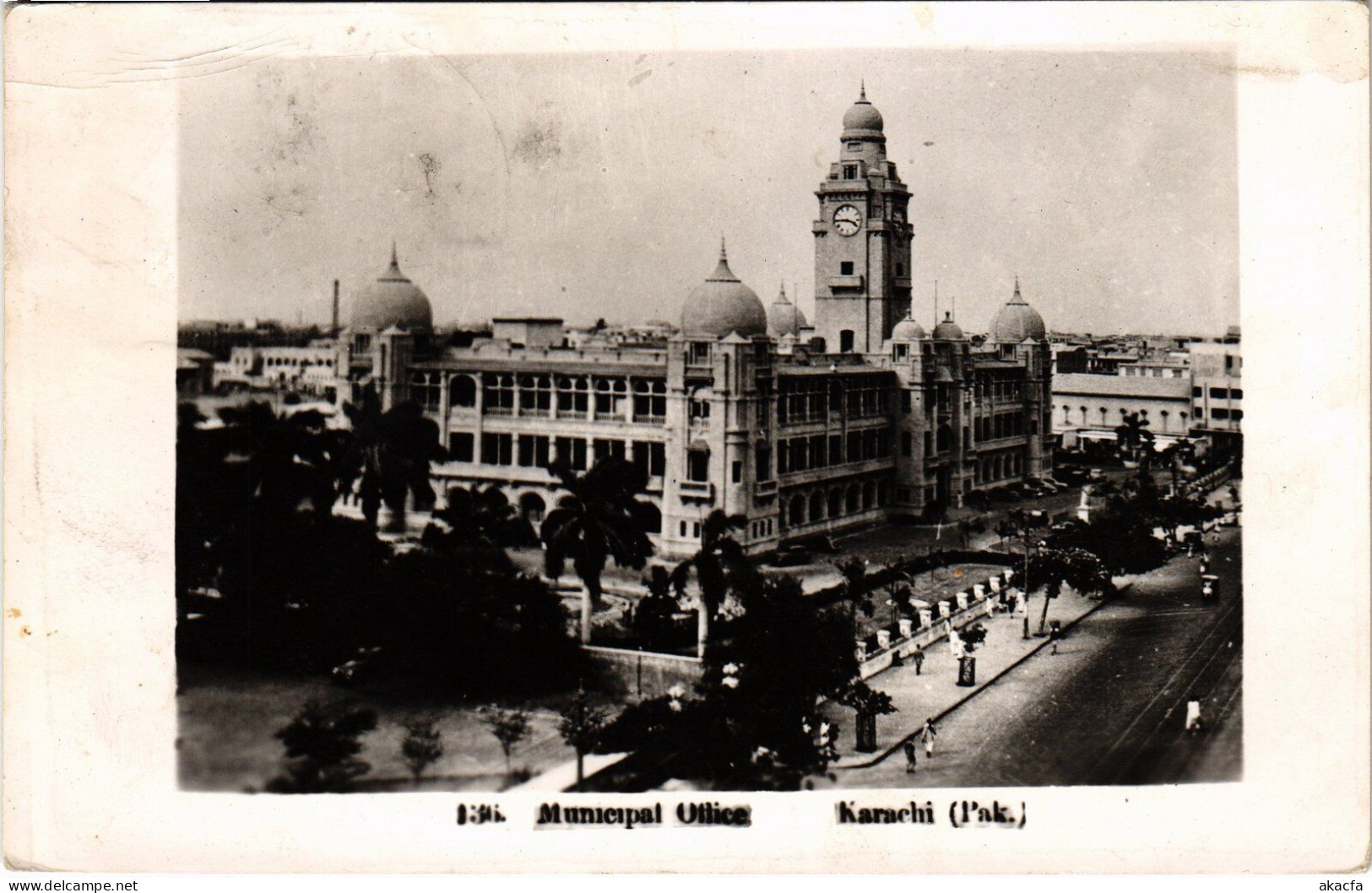 PC PAKISTAN KARACHI MUNICIPAL OFFICE REAL PHOTO POSTCARD (a50211) - Pakistan