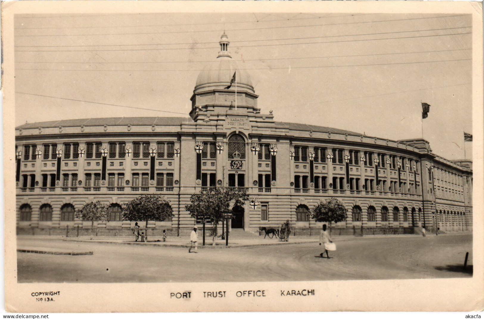 PC PAKISTAN KARACHI PORT TRUST OFFICE REAL PHOTO POSTCARD (a50216) - Pakistán