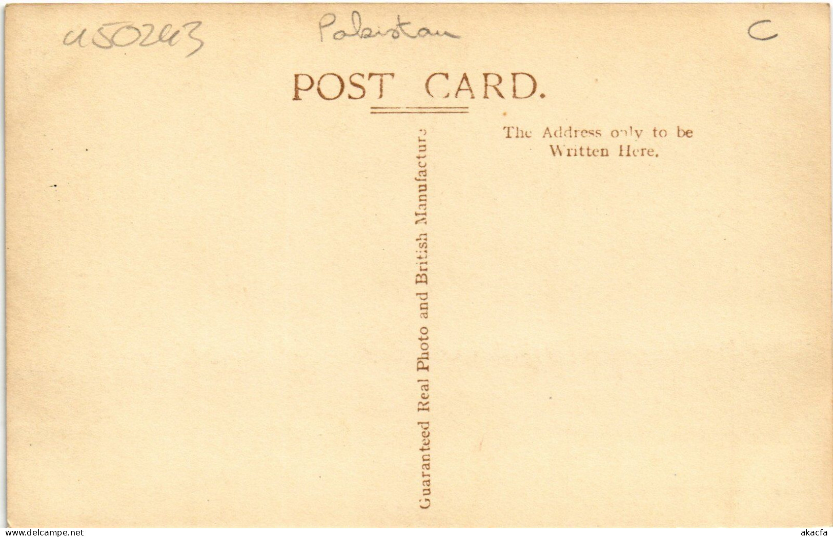 PC PAKISTAN RAWALPINDI GENERAL POST OFFICE REAL PHOTO POSTCARD (a50243) - Pakistan