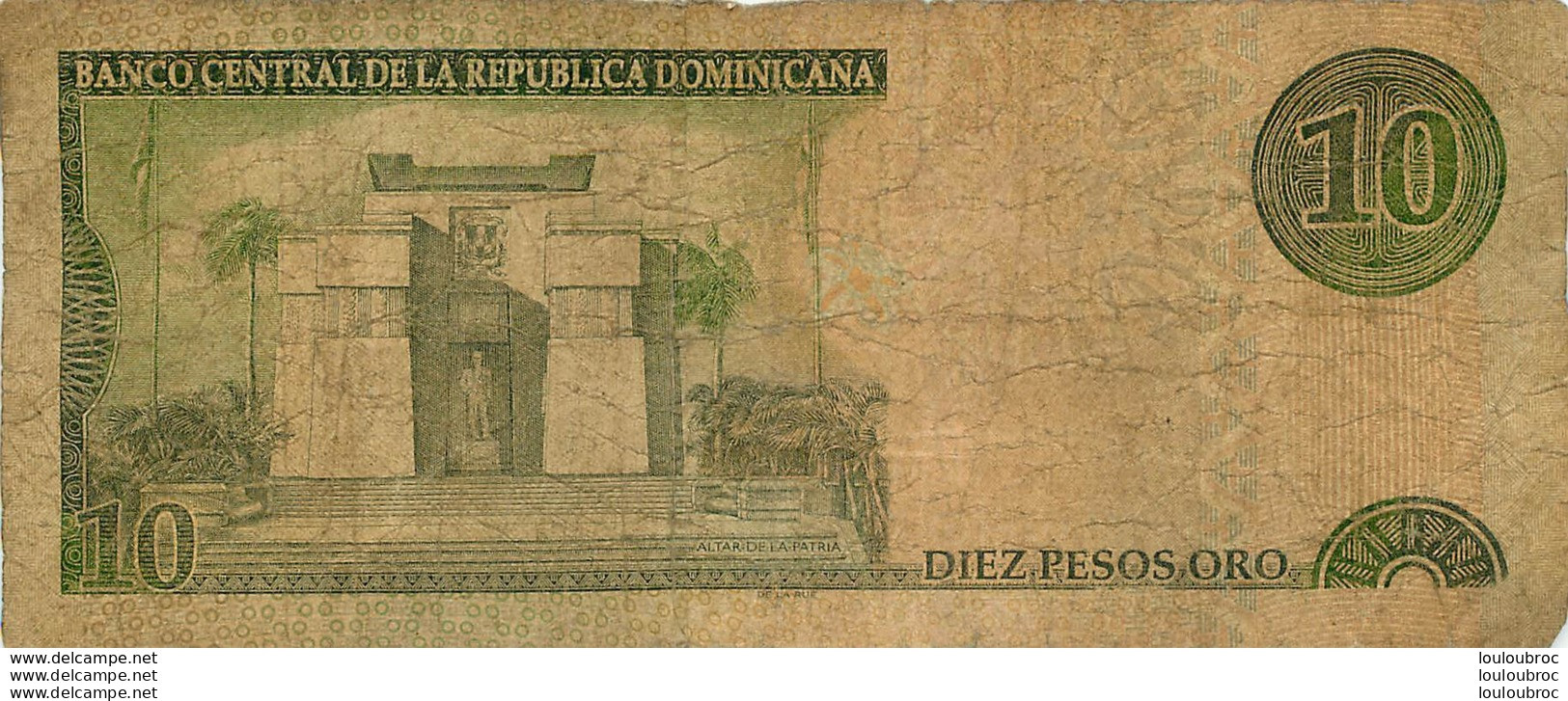 BILLET   REPUBLICA DOMINICANA 10  PESOS - Repubblica Dominicana