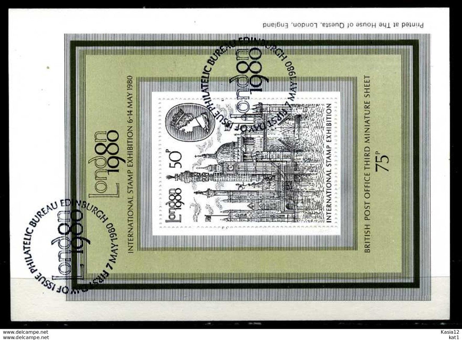 X2747)Großbritannien Maxi-Karte Block 3 IBRA London - Carte Massime