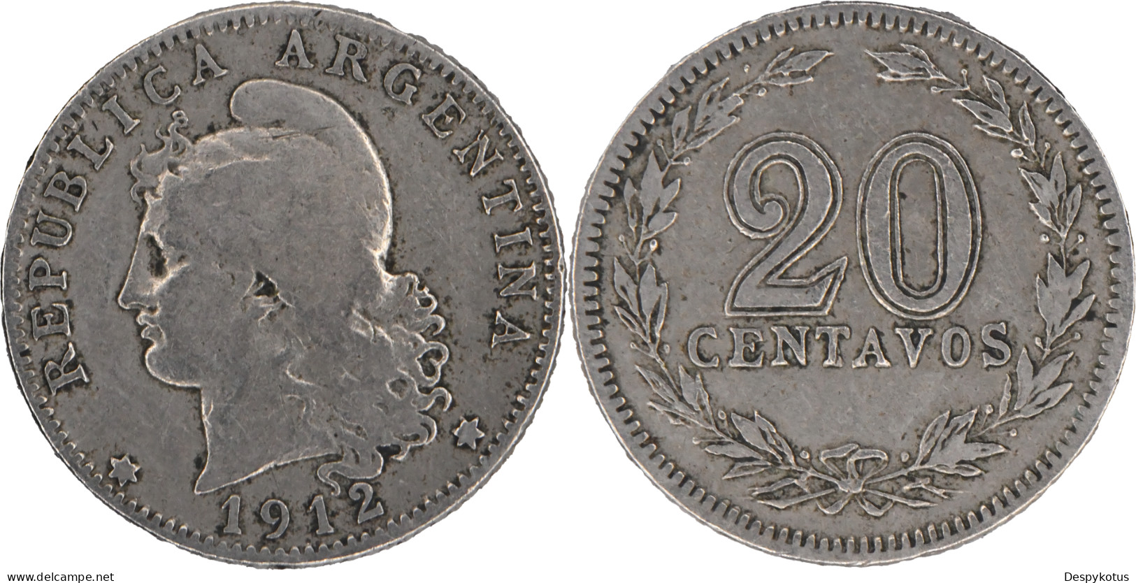 ARGENTINE - 1912 - 20 Centavos - 17-098 - Argentine