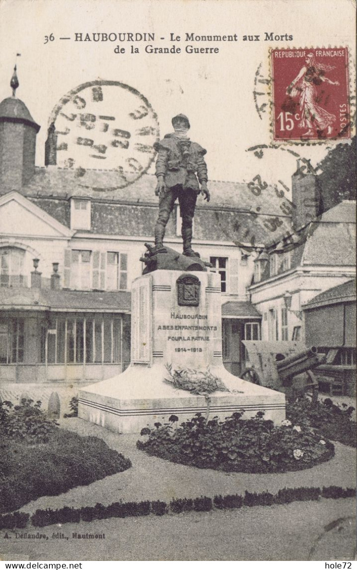 59 - Haubourdin (Nord) - Le Monument Aux Morts De La Grande Guerre - Haubourdin
