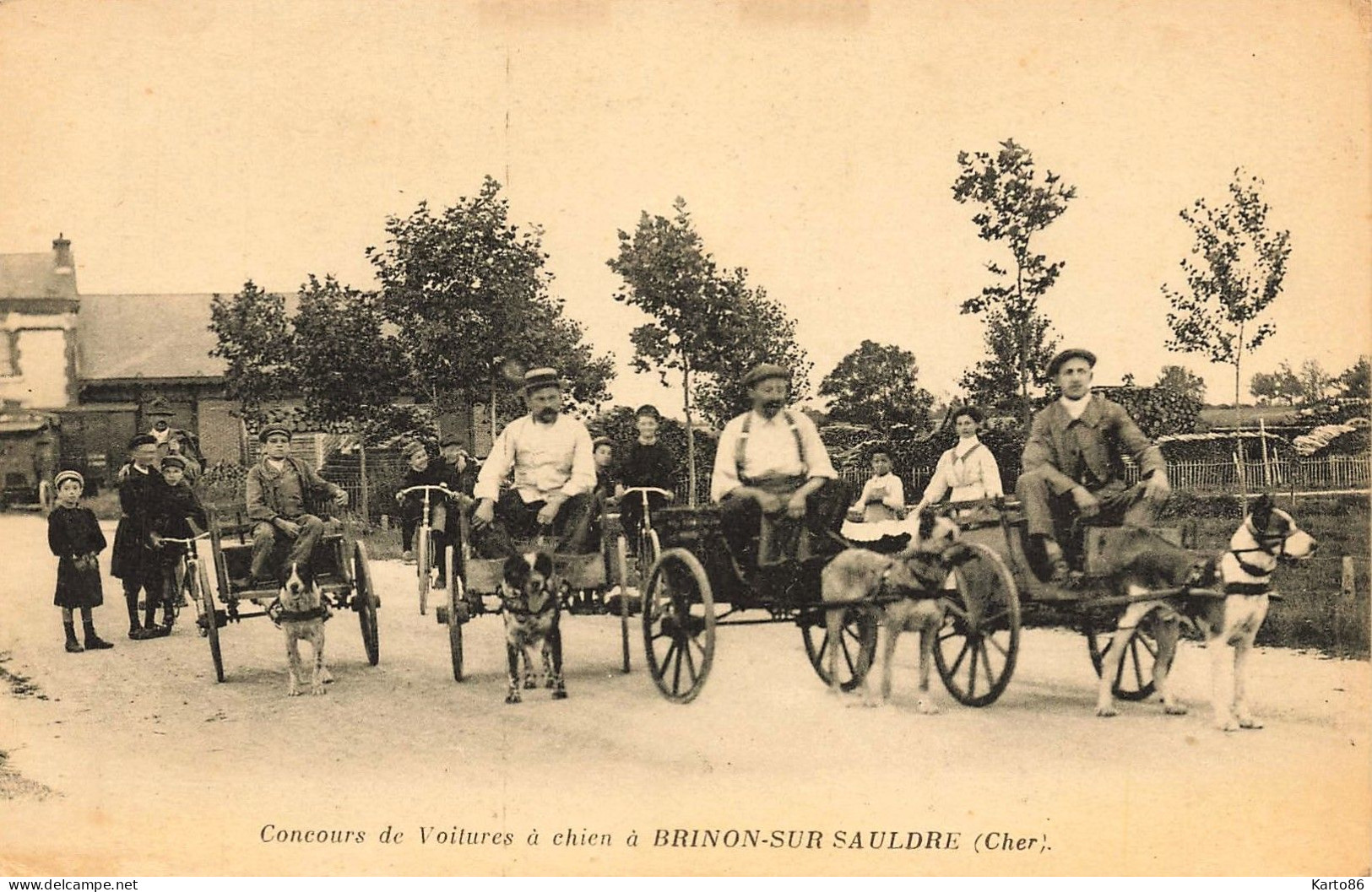 Brinon Sur Sauldre * Concours De Voitures à Chiens * Attelage à Chien * Villageois - Brinon-sur-Sauldre