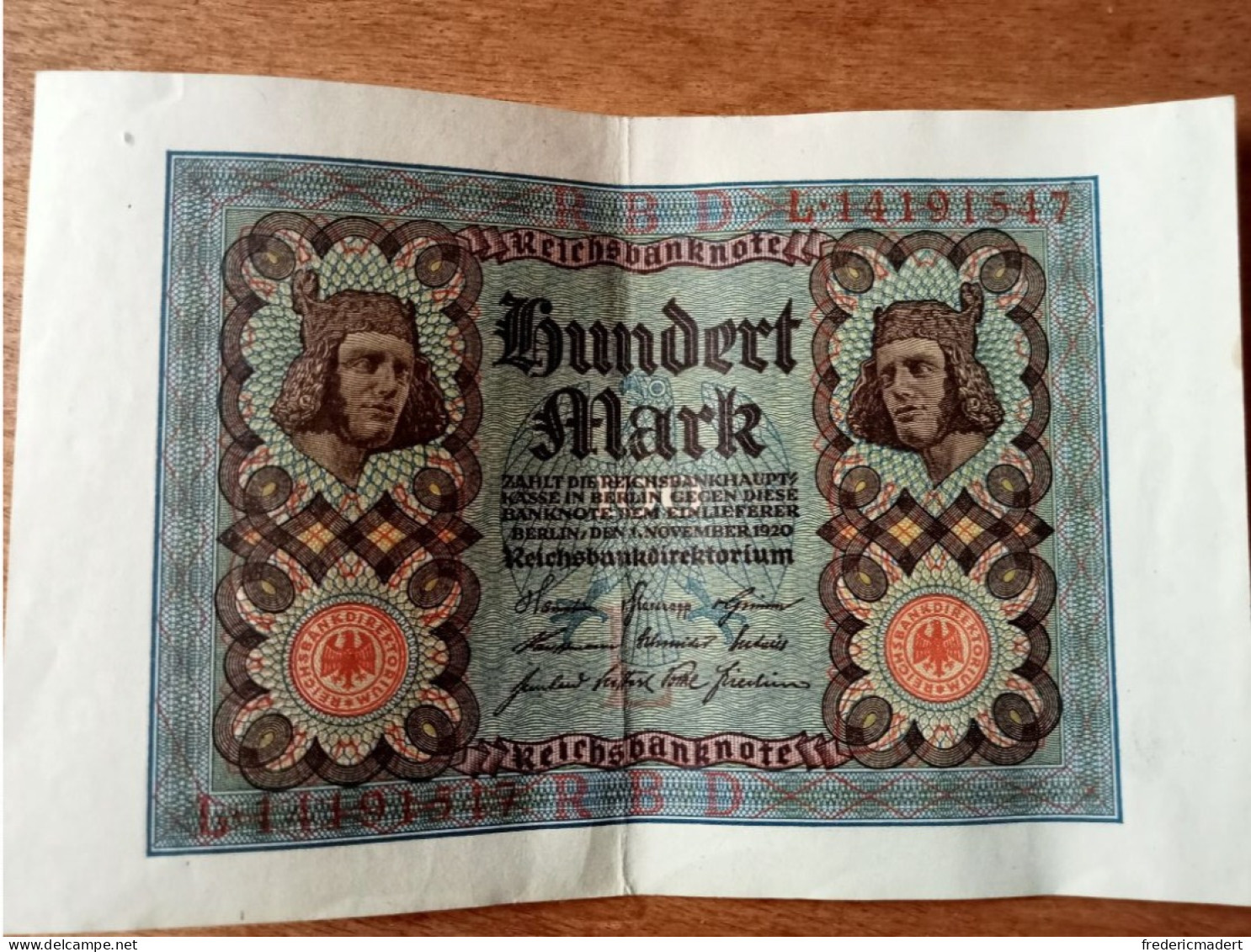 Billet De 410 Bundermark De 1920 - Verzamelingen