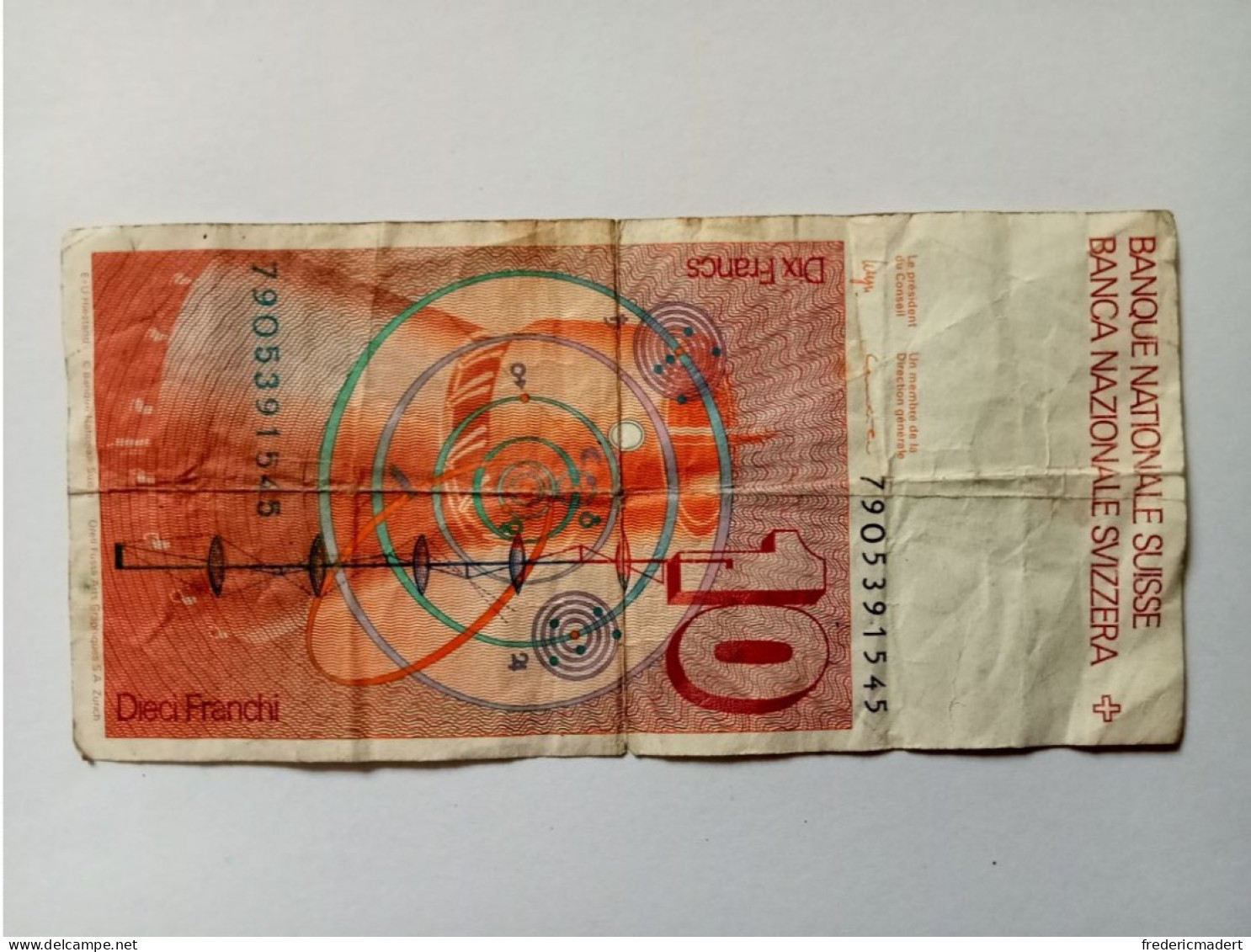 Billet De 10 Francs Suisse - Léonhard Euler - Switzerland