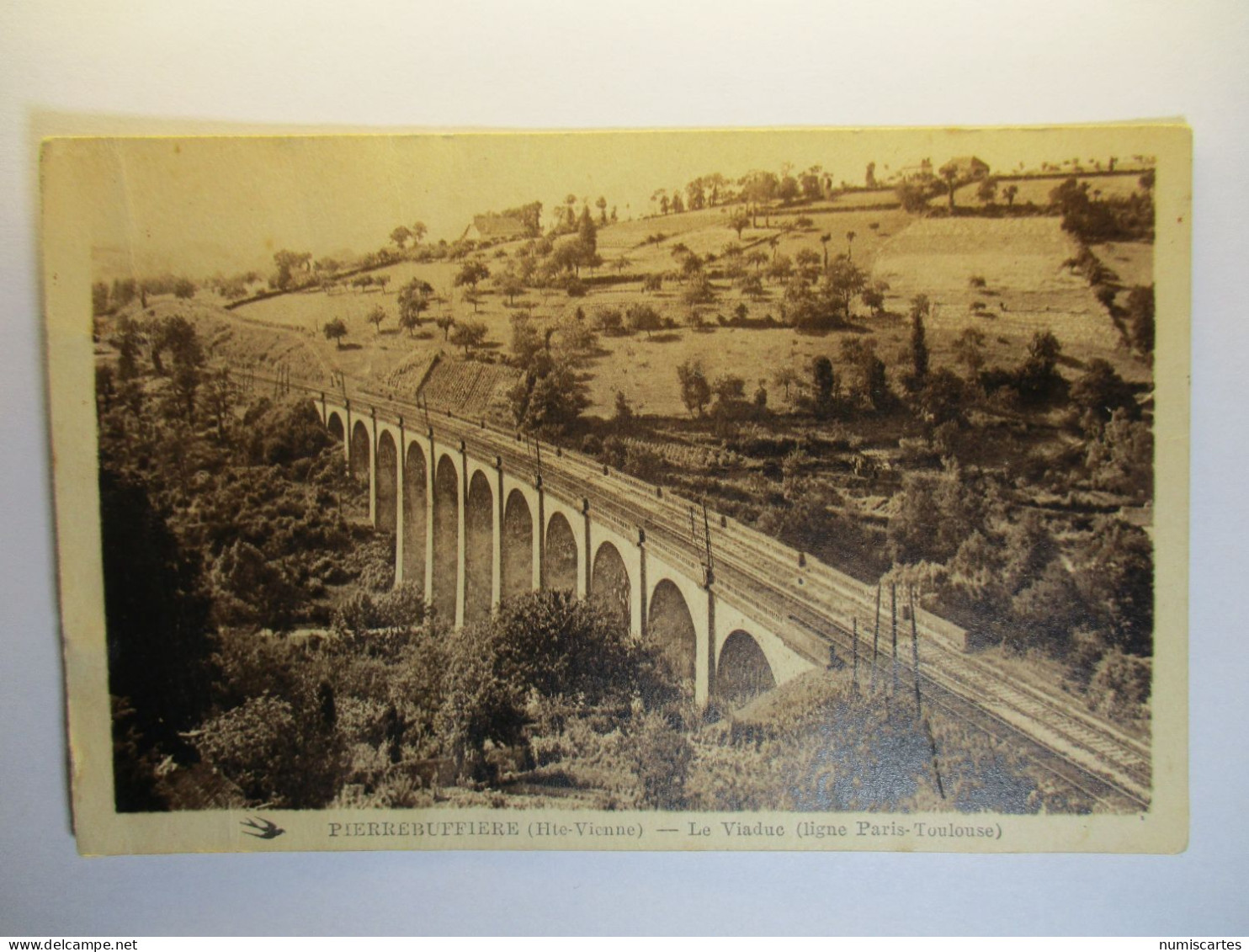 Carte Postale Pierre Buffiere (87) Le Viaduc ( Ligne Paris-Toulouse ) ( Petit Format Non Circulée ) - Pierre Buffiere