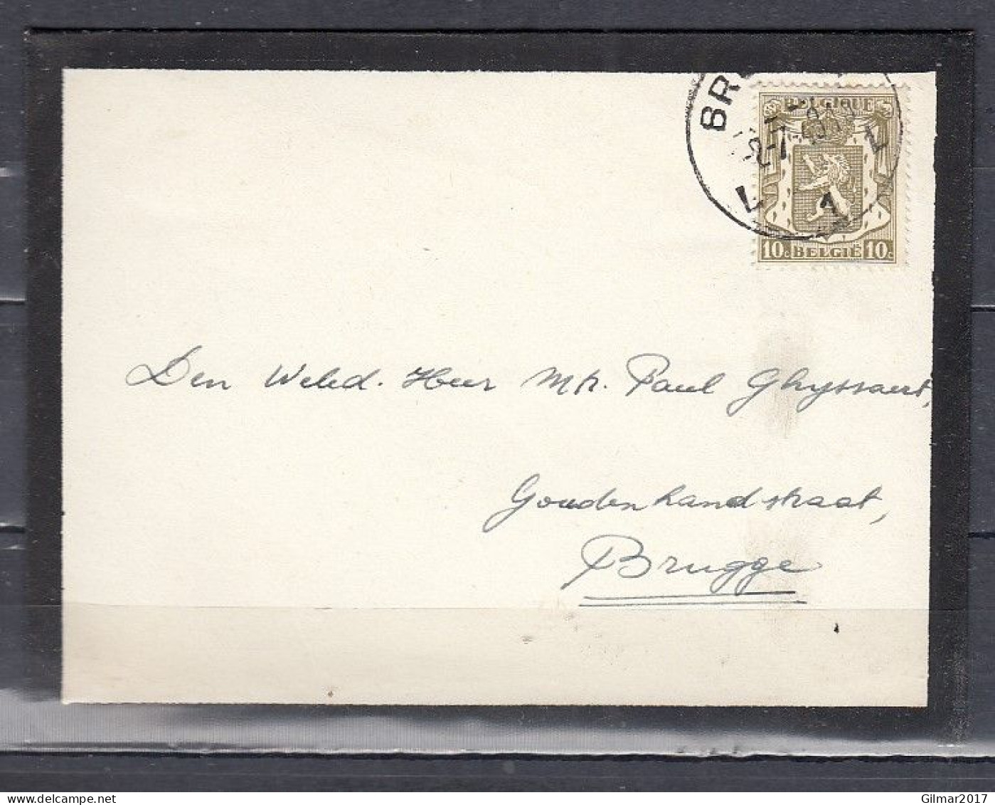 Brief Van Brugge L1L Naar Brugge - 1935-1949 Kleines Staatssiegel