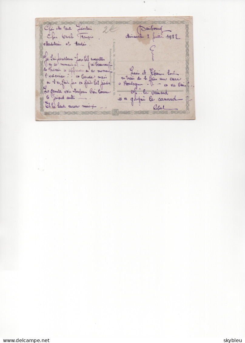 Allemagne  - CPA - MOERS  - 1922 - Scan Du Verso - - Moers