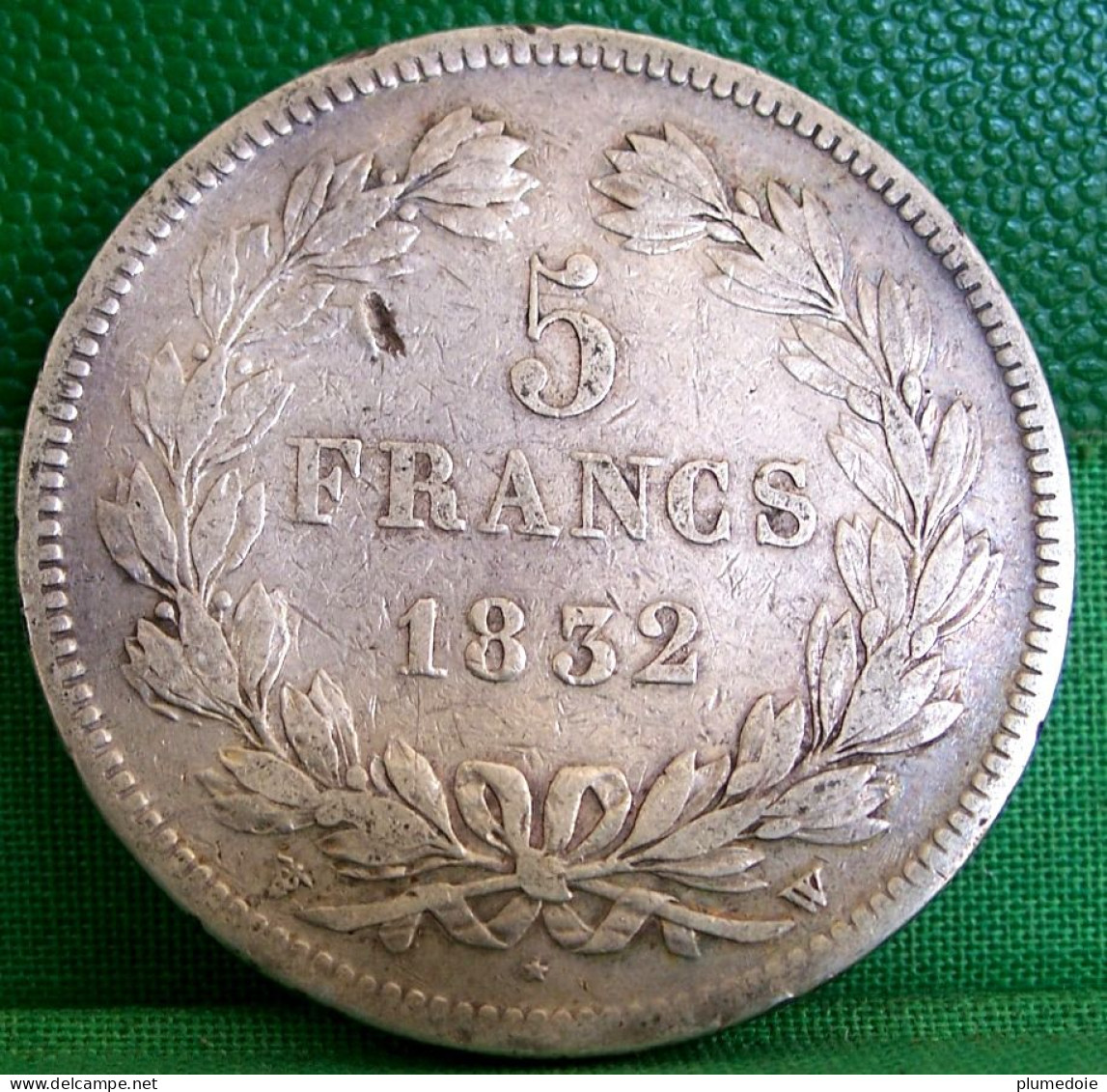 MONNAIE LOUIS PHILIPPE I  , 5 FRANCS 1832 W , LILLE   , Argent , France Old Silver Coin - 5 Francs