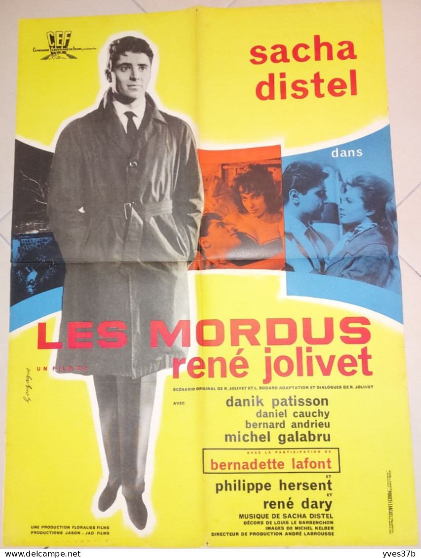 Les Mordus S. Distel, B. Lafont, Galabru, R. Jolivet...1960 - Affiche 60x80 - TTB - Plakate & Poster