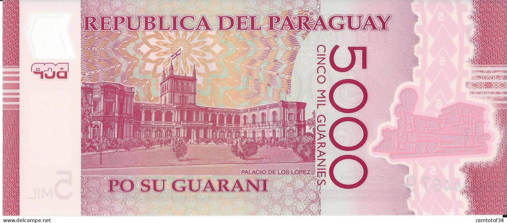 PARAGUAY - 5000 Guaranies 2017 UNC - Paraguay