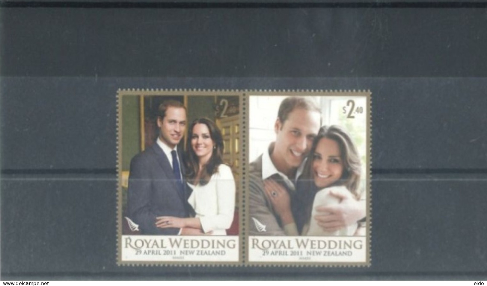 NEW ZEALAND  - 2011, ROYAL WEDDING STAMPS COMPLETE SET OF 2, UMM (**).. - Oblitérés