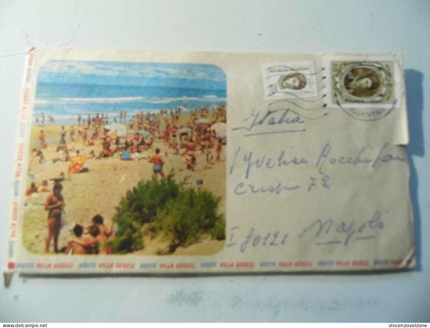 Busta Viaggiata Con Cartolina Per L'italia "VISITE VILLA GERSEL" 1972 - Storia Postale