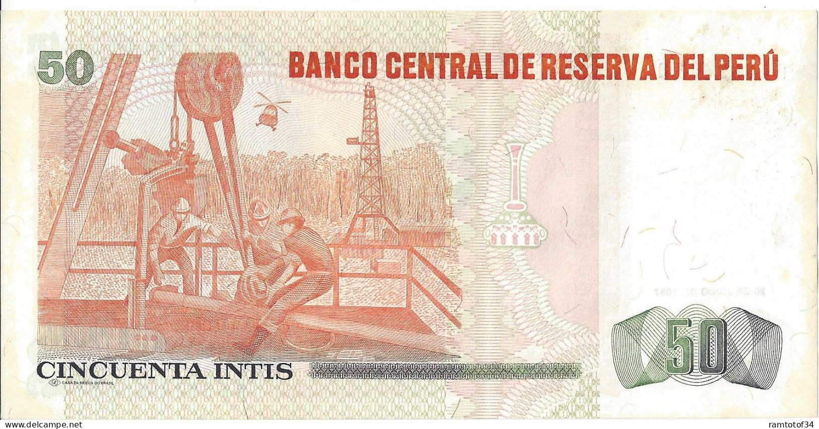 PEROU - 50 Intis 1987 UNC - Pérou