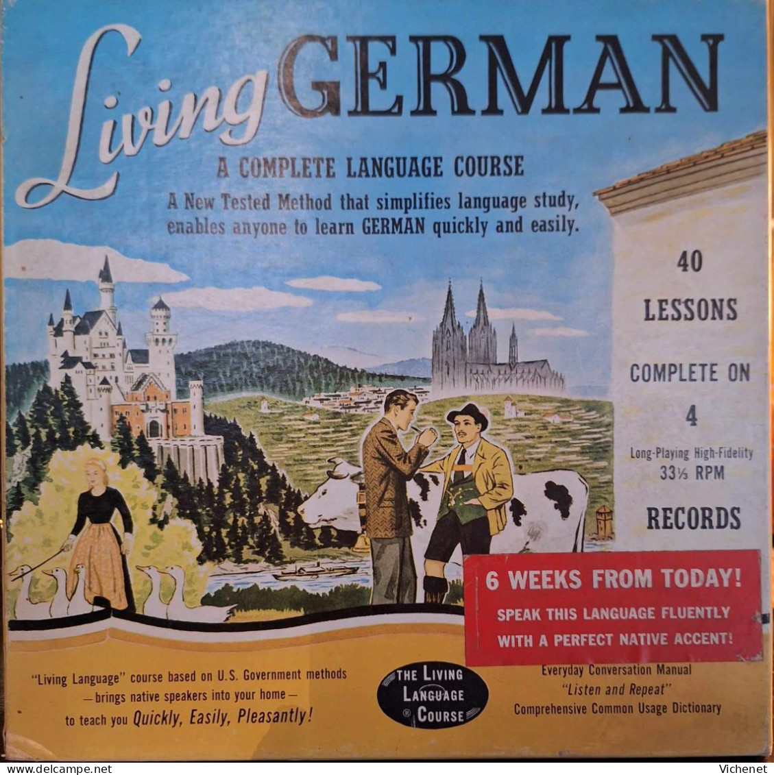 Living German: A Complete Language Course - 1956 - 4LPs  10" 25 Cms - Special Formats